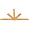 Ekena Millwork Kennewick Rough Sawn Timber Gable Bracket, Western Red Cedar, 108"W x 63"H x 2"D x 6"F, 14/12 Pitch GBW108X63X0206KEN00RWR - alternate 3